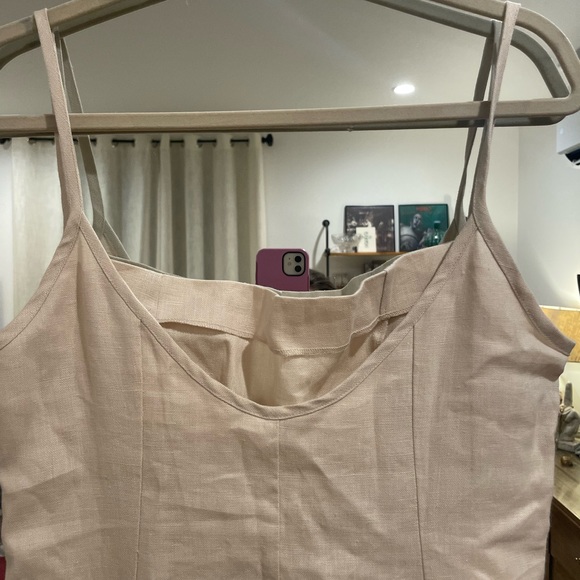 DOMINIQUE HEALY KASHMIRA MAXI LINEN DRESS IN VANILLA - new with tags - Picture 5 of 6